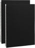 DSTELIN Blank Spiral Notebook: 10 inch x 7.5 inch, 2-Pack, 120 Pages, Soft Cover, 100GSM (Black)