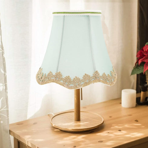 1pc(Green) Cream Colored Cloth Lampshade Retro Cloth Lampshade, Table Lamp Shade Floor Light Lamp Cover Drum Clip-On