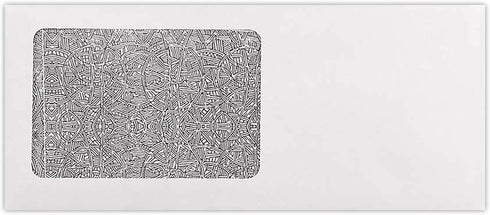 LUXPaper #10 All Purpose Window Envelopes | Security Tint | 4 1/8" x 9 1/2" | White | 24lb. Text | 50 Qty