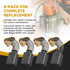 Numano (4-Pack) 290108002 R2400 R2401 Carbon Brush Assembly Replacement Brushes Compatible with Ridgid / Trim Router