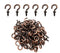 100 Pcs 1/2 Inch Small Screw Hooks, Screw-in Jewelry Hooks, Red Bronze Lights Hook