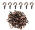 100 Pcs 1/2 Inch Small Screw Hooks, Screw-in Jewelry Hooks, Red Bronze Lights Hook