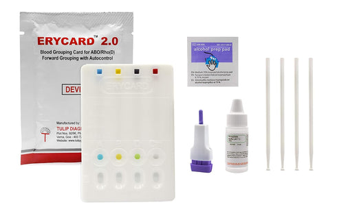 ABO/RH Blood Type Test Kit - Educational Use - Buffer Solution, Erycard