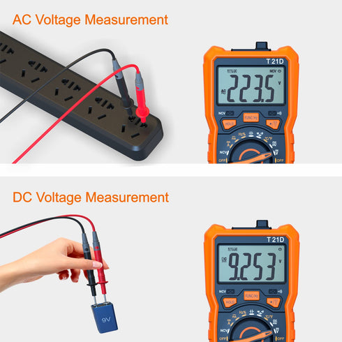 Auto-Ranging Digital Multimeter, TRMS 6000 Counts AC DC Voltmeter, Electrical Tester with NCV