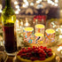4 Hippie Daisy Flowers Pcs Flameless LED Candles with Remote Timer Control, Color Changing Flickering LED Pillar