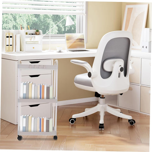 Tofficu Utility Rolling Cart Slim Cart with Wheels Modern Storage Organizer for Kitchen Bathroom Office Multi Shelves