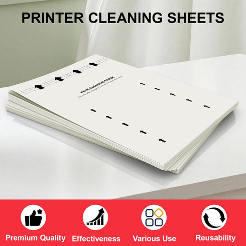 kiecpoy 15-Pack, 8.5 11 Inches Printer Cleaning Sheets x Thickened Design printer cleaning kit for Laser & Inkjet
