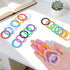 Xyembu 50 (10 Pcs Loose Leaf Binder Rings, Plastics Notebook Paper Ring, Colorful Book Rings, Binder-Rings for Flash