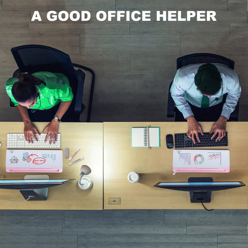 TSJ OFFICE Desktop Whiteboard Dry-Erase Board with Drawer, Computer Keyboard Stand, Desk Organizers for Office & Home