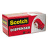 Scotch DP300RD Compact Quick Loading Dispenser for Box Sealing Tape, 3-Inch Core, Plastic, Red