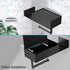 FUNLEU Toilet Paper Holder with Shelf, Self Adhesive Toilet Paper Holder with Storage, Wipe Holder for Bathroom