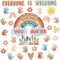 Boho Bulletin Board Decorations for Classroom 35Pcs Everyone is Welcome Positive Motivational Affirmation Wall Decor
