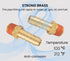 2 Pack Brass Air Hose Barb Fittings Adapter Set, 3/8" Barb to 1/4" NPT Male Pipe
