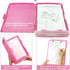 Clipboard with Storage, Foldable Nursing Clipboard, Waterproof Plastic Clipboards for Office Writing, Drawing (Pink)