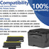 OKGO Compatible TN580 TN650 Toner Cartridge 2 Pack Replacement for Brother TN620 TN550 (High Yield, Black)