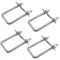 4 Sets 304 Stainless Steel Square U-Bolts, 0.98"(25mm) Inner Width, 2.95"(75mm) Length with Nuts, Accessories
