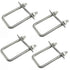 4 Sets 304 Stainless Steel Square U-Bolts, 0.98"(25mm) Inner Width, 2.95"(75mm) Length with Nuts, Accessories