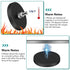16Pack 30LBS M5 Tool(1.69 Inch) Rubber Coated Magnets, Rubber Coated Neodymium Magnets with Magnetic Assembly Base