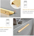 KGUDYS 2 Table,4 pcs,250mm/9.8in Golden Invisible Pull Handles,Aluminium Finger Edge Pull Handle,Concealed Cabinet