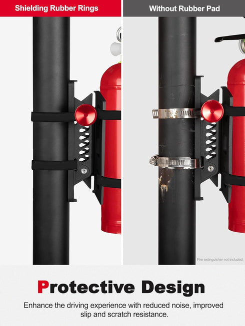 X3 NILKATSS Adjustable Fire Extinguisher Mount, Easy Install on Roll Bar/ Cage Fire Extinguisher Holder, Quick Release