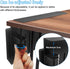 Desk Side Storage, Laptop Metal Organizer, Under Desk Holder with Pen Holder and 2 Hooks, Black
