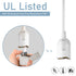 2-Pack 15Ft 360W E26 E27 JACKYLED Extension Hanging Lantern Cord Cable UL with Socket On/Off Button Pendant Lighting
