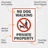 SmartSign "No Dog Walking - Private Property" Sign | 10" x 14" Plastic