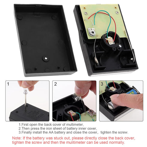 Mini Analog Multimeter, Electric AC/DC Current OHM Decibels Voltage Voltmeter Ammeter with Test Leads