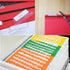 DGQ 100 Packs Clear Hanging File Folder Tabs and Inserts, 2” 1/5 Cut Labels for Quick File Identification