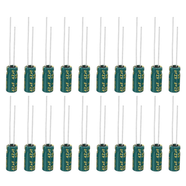 PATIKIL 35V 47uF Electrolytic Capacitors, 20Pcs 5x11mm Aluminum High Frequency Capacitors for Circuit Boards