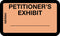 Tabbies Legal Exhibit Labels, Orange, PETITIONER'S Exhibit 252 Label, 1-5/8"W x 1" H, Pack (58026)