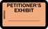 Tabbies Legal Exhibit Labels, Orange, PETITIONER'S Exhibit 252 Label, 1-5/8"W x 1" H, Pack (58026)