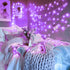 JMEXSUSS Purple Halloween Lights Clear Wire, 66ft 200 LED Purple String Lights, Indoor Outdoor Waterproof for Christmas