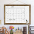 TORASO Dry Erase Monthly Calendar Board, 12"x 16" Magnetic Whiteboard with Solid Pine Rustic Brown Frame
