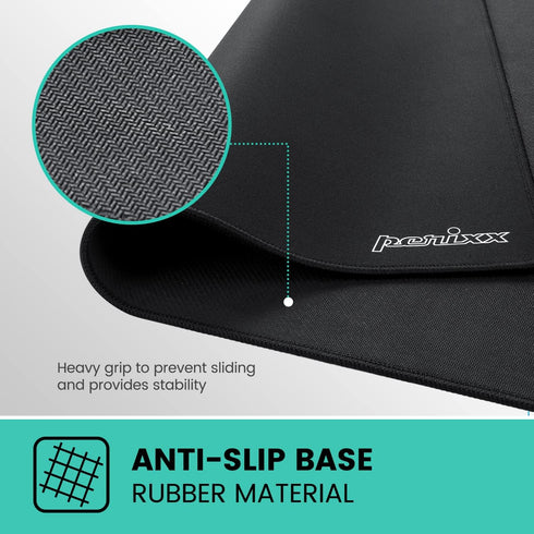 Perixx DX-1000L Waterproof Gaming Mouse Pad, Non-Slip Rubber Base, L Size 12.60x10.60x0.08 Inches