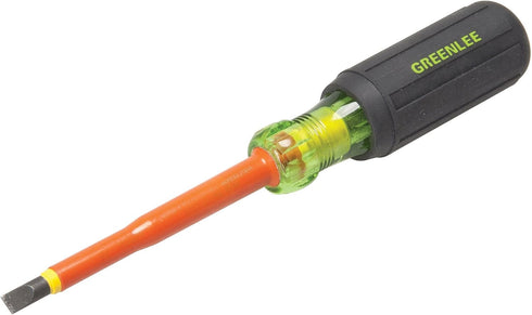 Greenlee 0153-11-INS 1/4-Inch by 4-Inch Insulated Cabinet Tip Screwdriver by Greenlee
