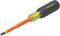 Greenlee 0153-11-INS 1/4-Inch by 4-Inch Insulated Cabinet Tip Screwdriver by Greenlee