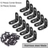 12pcs Black L Bracket Stainless Steel Corner Braces 30 x 30mm Heavy Duty Right Angle Brackets with 30pcs Screws for