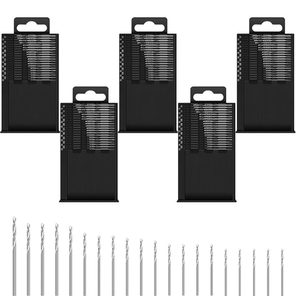 100 Pieces Micro Mini Drill Bit Set 0.3-1.6 mm Tiny Drill Bits Small Shank Full-Ground HSS Twist for High Speed Steel