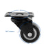 4 PCS 1.5 inch Heavy Duty Caster Wheels Polyurethane PU Rubber Swivel Casters with Top Plate & Strong Bearing Total 400lb Quite Mute Non-Marking Locking Stem Casters Black (1.5'')