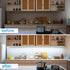 8 20inch 24W Dimmable Counter, 6500K White,1900LM,13ft WOBANE Under Cabinet Lights, Kitchen LED Lighting Kit, PCS LED