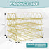 Yeaqee 4 Tier Stackable Paper Tray, Gold Desk Organizer Rack, Metal Letter File Organizer, Horizontal Holder for Office