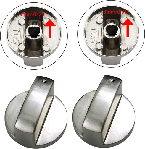XIAHIOPT 4Pcs Stove Cooker Knob Burners Control Knob Heavy Duty Metal Cooktop Control Knob For Cookware Stove Ovens
