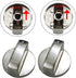 XIAHIOPT 4Pcs Stove Cooker Knob Burners Control Knob Heavy Duty Metal Cooktop Control Knob For Cookware Stove Ovens