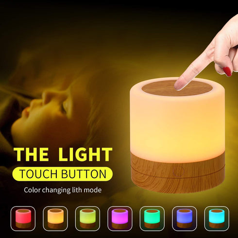 Dimmable Baby Night Light: Eye-Caring Soft Warm White LED Touch Lamp | USB Rechargeable Portable Bedside for Nursery
