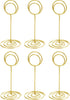 TecUnite Gold Table Number Holder, 3.35 Inch Wire Place Card Holder for Wedding Reception, 24 Pieces