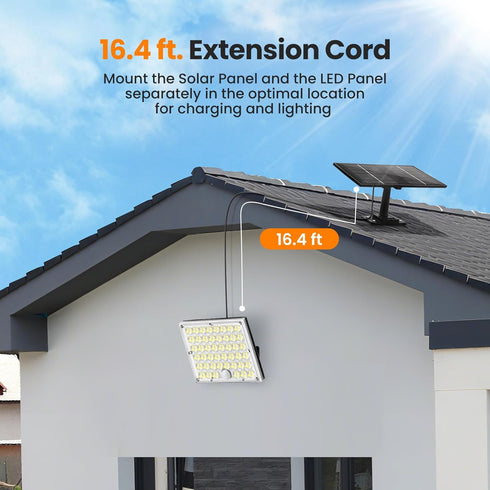 150% 184 3 16.4 Solar Lights Outdoor Waterproof Motion Sensor Security Lights, Upgraded Convex Lens Bright, LED, Modes
