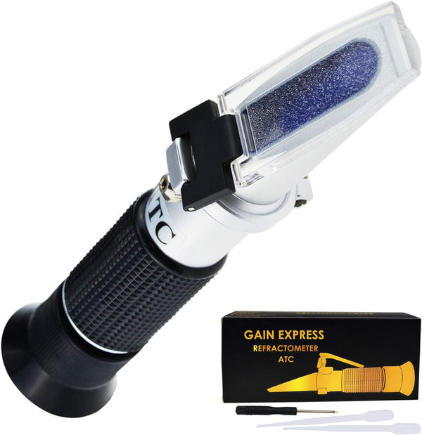 Alcohol Refractometer for Spirit - Alcohol Volume Percent with ATC Dual Scale Brix 0-40% 0-25% VOL