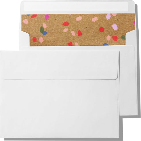 Pack It Chic A7 White Envelopes, 110 Count Self Seal for Wedding Invitations, 5 1/4" X 7 1/4"