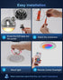 6 Inch, 13W 1300LM, Dimmable 1 Pack Recessed Lighting RGBCW Color Changing LED Can Lights, Flicker Free, Retrofit